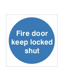 Fire Door Keep Locked Shut Sign