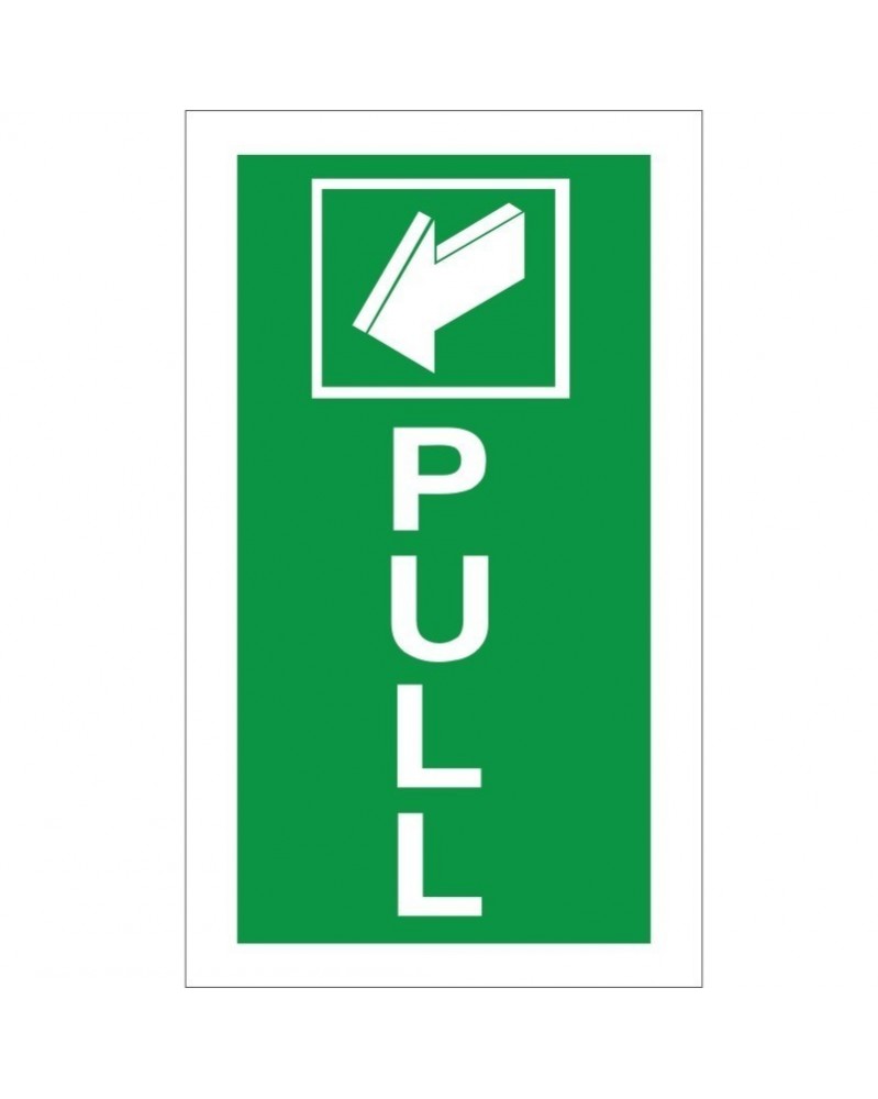 Pull Instruction Sign – 100mm x 200mm